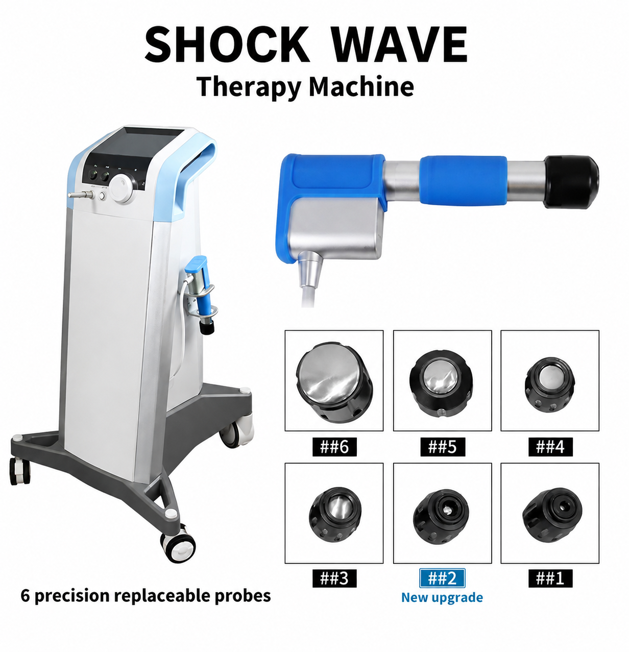 Advanced Physio Medicare AMP-03SHK-07 Shockwave Therapy Machine (8 Bar) | Floor Model