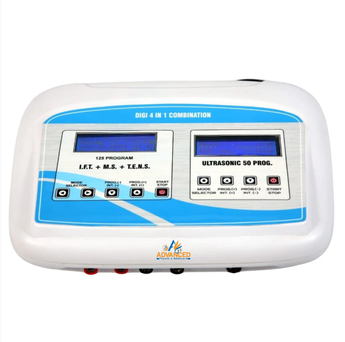 Advanced Physio Medicare 4 in 1 Physiotherapy Combo Machine | IFT, TENS, MS & Ultrasound 1 MHz