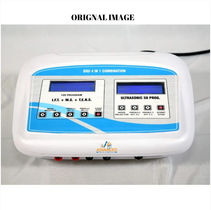 Advanced Physio Medicare 4 in 1 Physiotherapy Combo Machine | IFT, TENS, MS & Ultrasound 1 MHz