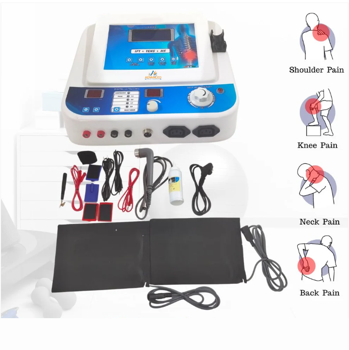 Advanced Physio Medicare 5 in 1 Physiotherapy Combo Machine | IFT + MS + TENS + US + Deep Heat